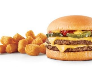 Calories in Sonic Cheeseburger Image of Sonic Cheeseburger with Tots