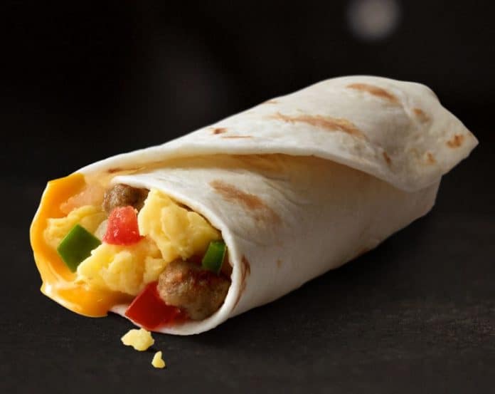 McDonald's Breakfast Burrito with Sausage