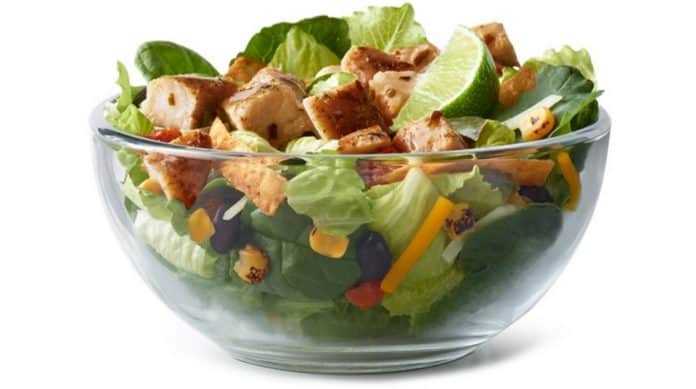 McDonald's Premium Southwest Salad in a bowl
