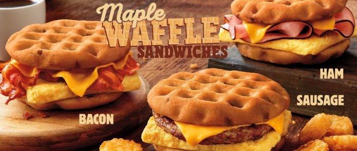 Burger King Maple Waffle Sandwiches (Sausage, Ham, and Bacon)