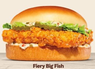 Burger King Fiery Big Fish Sandwich Burger King Fiery Big Fish Sandwich